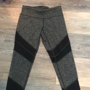 Zella Mesh Cutout Cropped Leggings